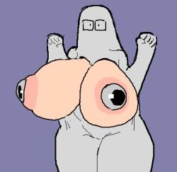 big_breasts boob_ghost breasts breasts_out busty ghost_costume glasses googly_eyes hourglass_figure huge_breasts large_breasts lewdicrousart pasties tagme wide_hips