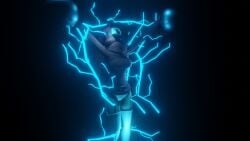 1girls big_ass big_breasts big_butt big_thighs breasts electricity electrocution electrostimulation female mario_(series) mask masked_female shocked shy_gal stockings sweatshirt thighs torture