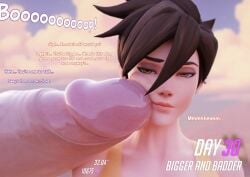 3d big_penis chainsmoker futanari gigantic_penis huge_cock huge_penis hyper measurements overwatch penis penis_on_face sombra text tracer uncensored