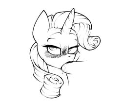 2015 blush disembodied_penis equine fellatio fellatio_from_feral female friendship_is_magic grispinne hair horn human_on_feral male male_human/female_feral male_on_feral mammal monochrome my_little_pony oral penis portrait rarity_(mlp) sex simple_background sketch solo_focus straight unicorn white_background zoophilia