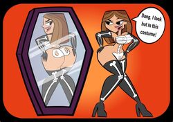 ass big_ass big_breasts bimbo breasts codykins123 dat_ass female female_only halloween huge_ass human lipstick mirror skeleton_suit solo taylor_(tdi) the_ridonculous_race total_drama_island