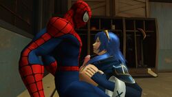 3d cowman crossover eastern_and_western_character female fire_emblem fire_emblem_awakening garry's_mod human lucina_(fire_emblem) male marvel paizuri peter_parker spider-man spider-man_(series) straight straight_hair