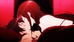 animated black_hair blush breasts couple female kissing kurogane_hayato long_hair male nude straight suginami_ikaruga taimadou_gakuen_35_shiken_shoutai