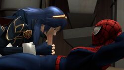 3d cowman crossover eastern_and_western_character female fire_emblem fire_emblem_awakening garry's_mod human lucina_(fire_emblem) male marvel oral peter_parker spider-man spider-man_(series) straight straight_hair