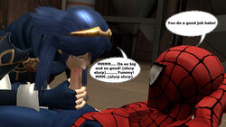 3d cowman crossover eastern_and_western_character female fire_emblem fire_emblem_awakening garry's_mod human lucina_(fire_emblem) male marvel oral peter_parker spider-man spider-man_(series) straight visible_penis_shape