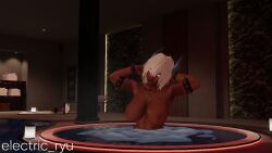 big_ass big_breasts electric_ryu female hot_tub nude_female shark_girl tail vrchat vrchat_avatar