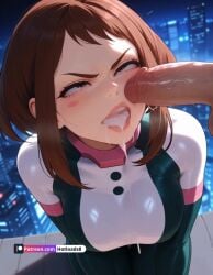 ai_generated animated boku_no_hero_academia cum cum_in_mouth fellatio_gesture female female_only hotload-8 oral_gesture penis penis_on_face tagme uraraka_ochako video waifu_diffusion