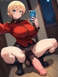 ai_generated darjeeling futanari girls_und_panzer grapesss light-skinned_futanari