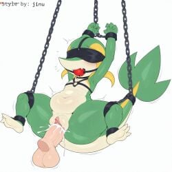 1:1 ai_generated anthro ball_gag blindfold blush bodily_fluids bondage bondage bound chains clitoris cuff_(restraint) cum cum_in_pussy cum_inside disembodied_penis duo erection feet female female_focus female_penetrated flat_chested gag gagged generation_5_pokemon genital_fluids genitals green_body hellsonger hi_res human male male/female male_penetrating male_penetrating_female navel nintendo nude penetration penile penile_penetration penis penis_in_pussy pokemon pokemon_(species) pussy reptile restraints saliva scalie sex shackles simple_background snivy solo_focus spread_legs spreading stomach_bulge submissive submissive_female suspension sweat vaginal_penetration vaginal_penetration white_background