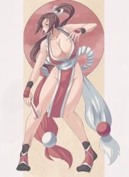 1girls calmgreentori fatal_fury female king_of_fighters mai_shiranui solo solo_female tagme