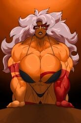 1girls 51gev bra cartoon_network jasper_(steven_universe) looking_at_viewer muscles muscular muscular_female panties steven_universe tagme underwear