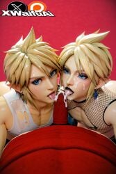 2boys 3d_(artwork) ai_generated blonde_hair bukkake cloud_strife femboy femboy_only final_fantasy flat_chest flat_chested gay gay_blowjob gay_male gay_sex huge_ass link link_(breath_of_the_wild) looking_at_viewer nintendo sexy sissification sissy square square_enix thick_thighs threesome video_games xwaifuai zelda_(breath_of_the_wild)