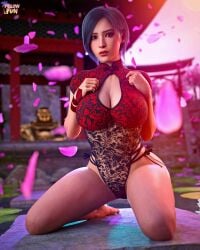 1girls 2023 3d ada_wong ada_wong_(adriana) detailed_background female female_only no_nude no_nudity non-nude non_nude outdoors pillowfun resident_evil_2 resident_evil_2_remake resident_evil_4 resident_evil_4_remake skimpy skimpy_clothes solo