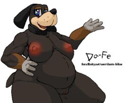 breasts canine dante-feline duck_hunt duck_hunt_dog female mammal nipples overweight pussy rule_63 video_games