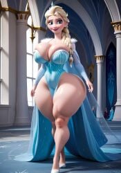 ai_generated big_breasts breasts disney elsa_(frozen) frozen_(film) large_breasts thick_thighs wobblz