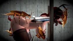 animated bondage cockroach face_fucking insectophilia insects nipple_penetration no_sound penetration tagme video zoophilia