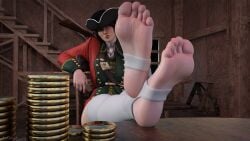 ankhajiit assassin's_creed_(series) assassin's_creed_iii british british_female daz3d daz_studio eleanor_mallow feet feet_fetish feet_focus feet_together feet_up foot_fetish redcoat soles soles_female soles_fetish stirrup_footwear stirrup_legwear stirrup_socks toes