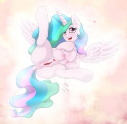 2015 alicorn anus areola big_crotchboobs crotchboobs equine erect_nipples female feral friendship_is_magic horn joakaha mammal my_little_pony nipples princess_celestia_(mlp) pussy solo wings