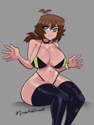 1girls american american_female ben_10 ben_10_omniverse ben_tennyson big_ass big_breasts big_butt breasts brown_hair brunette brunette_hair cartoon_network drawrobdraw2 female female_ben female_only hourglass_figure huge_ass huge_breasts hyper_ass hyper_breasts light_skin light_skinned_female long_hair long_hair_female rule_63 stockings thick_ass thick_thighs thighhighs thong