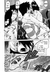 animal_ears cat_ears censored comic cum cum_in_pussy cum_in_uterus cum_inside cute_fang highres humanoid kouda_tomohiro miracle_cat_punch monochrome penis sex translated vaginal_penetration x-ray