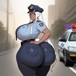 1girls ai_assisted ai_generated big_ass big_breasts civitai huge_ass kalagod massive_breasts miruko my_hero_academia police_uniform policewoman rumi_usagiyama solo tagme thick_thighs tight_clothing tight_pants wide_hips