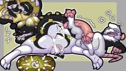 absurd_res bodily_fluids cum cum_in_vagina cum_inside female genital_fluids genitals hi_res impregnation knot knotted_penis male male/female ovum ovum_penetration ovum_with_heart penis pregnant pregnant_female sex sleep_sex sleeping vaginal_fluids