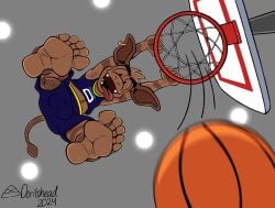 1boy 2024 basket basketball_(ball) basketball_uniform bulge character_request dated doritohead flaccid foreskin gay looney_tunes low-angle_view male male_only penis penis_out penis_through_leghole shorts solo space_jam uncircumcised warner_brothers yaoi