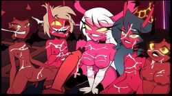 apple_(helluva_boss) coco_(helluva_boss) deadinside97 demon demon_girl demon_girls demon_horns demon_tail demon_wings demoness demons helluva_boss kiki_(helluva_boss) milky_(helluva_boss) succubi succubus succubus_horns succubus_tail succubus_wings tagme verosika_mayday_(helluva_boss)