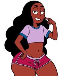 1girls blackmorty_(artist) boots connie_maheswaran dark-skinned_female indian_female smile steven_universe