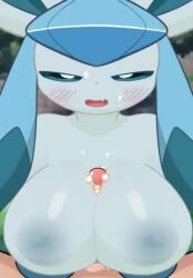 1boy 1girls 2d_animation animated anthro anthrofied areolae big_breasts boobjob breasts creatures_(company) cum cum_on_body cum_on_face duo eeveelution female furry furry_female furry_with_non-furry game_freak generation_4_pokemon glaceon high_framerate huge_breasts human human_male human_on_anthro interspecies large_breasts male nintendo nipples open_mouth paizuri penis pokemon pokemon_(species) pokephilia pov sateco sex short_playtime shorter_than_30_seconds sound tagme titjob vertical_video video video_games