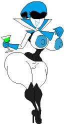 1girls areolae big_breasts breasts deltarune female female_only full_body functionally_nude functionally_nude_female heels high_heels hyper-thin_waist keelgabeytheart kneehighs nipples nude nude_female pussy queen_(deltarune) solo solo_female toby_fox wasp_waist