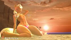 16:9 3d_(artwork) 4k abs absurd_res anthro anthrofied applejack_(mlp) ass beach belly big_butt bikini bikini_bottom bikini_thong board breasts bulge closed_eyes clothed clothing cloud digital_media_(artwork) earth_pony english_text equid equine evening female flat_chested friendship_is_magic hair hand_above_head hasbro heat_(temperature) hi_res hooves horse hug mammal model muscular muscular_anthro muscular_female my_little_pony navel nipples olkategrin on_sand palm_tree plant pony ponytail pose presenting public public_nudity revamped_anthros rock sand sea seaside sitting sitting_on_ground sky small_breasts small_waist smile solo source_filmmaker_(artwork) spread_legs spreading stylized stylized_text summer sun sunny swimwear text thick_thighs thong topless topless_anthro topless_female tree underwear wallpaper water watermark wide_hipped_female wide_hips widescreen