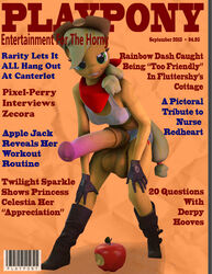 1futa 3d animal_genitalia animal_penis apple applejack_(mlp) balls bangs barcode bare_shoulders bitten_apple blonde boots bottomless breasts cowboy_hat dickgirl equine equine_penis erection fake_cover fake_magazine fake_magazine_cover film_grain friendship_is_magic full-package_futanari full_body furry futa_only futanari gloves green_eyes grin highres horse horsecock huge_penis intersex jean_shorts jorts large_testicles looking_at_viewer low-tied_long_hair magazine mammal midriff my_little_pony neckerchief orange_background penis penis_out pixel-perry playpony pony ponytail pose red_apple red_neckerchief scarf smooth_skin solo tank_top testicles_out testicles_outside uncensored