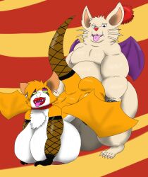 1boy 1girls alythewolfcat anthro balls bat big_balls big_breasts breasts breasts_bigger_than_head choker clothing doggy_style duo dust:_an_elysian_tail ear_piercing ear_ring female fidget_(elysian_tail) final_fantasy fishnet_clothing fishnet_gloves fishnet_handwear fishnet_leggings fishnet_legwear from_behind_position genitals gigantic_breasts gloves handwear hi_res huge_balls huge_breasts huge_hips hyper hyper_balls hyper_genitalia jewelry kama_sutra leggings legwear makeup male male/female mammal moogle morbidly_obese necklace nimbat nipples obese overweight overweight_male piercing ring_piercing sex sex_from_behind short_stack square_enix tongue tongue_out tubbs_moogle wheelbarrow_position wide_hips wings