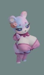 3d_(artwork) animal_crossing animated anthro areola bear big_breasts blue_eyes blue_eyeshadow breasts cha_tuo_yan clothed clothing digital_media_(artwork) eyeshadow female furry huge_breasts judy_(animal_crossing) makeup mammal nintendo nude slightly_chubby solo