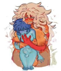 2futas after_sex anal big_breasts cum_in_ass cum_inside domination grabbing jasper_(steven_universe) lapis_lazuli_(steven_universe) muscular ratbastard rough_sex size_difference