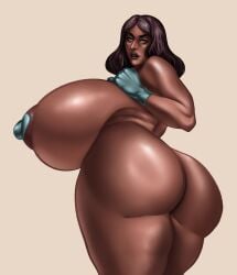 1girls areolae ass big_ass big_breasts breasts cartoon_network dark-skinned_female dark_skin female huge_ass huge_breasts indian indian_female massive_breasts mature_female milf mother palungpalang pasties priyanka_maheswaran solo steven_universe