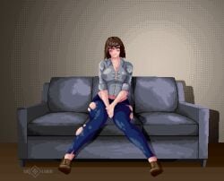 breast_expansion clothes_ripping female growth milk pixel_art sitting skollerin