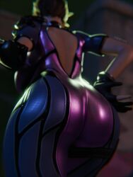 1girls 3d ass big_ass big_butt clothed clothed_female giant_female giant_woman giantess gloves jimmy144 lena_oxton light-skinned_female light_skin overwatch overwatch_2 tracer video_game_character widowmaker_(cosplay)