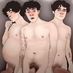 3boys big_cock big_cocks big_dick big_dicks christopher_sturniolo male_pregnancy matthew_sturniolo mpreg nicolas_sturniolo outie_navel pregnant_male tattoos thestarry900 triplets