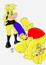 ass bart_simpson big_ass big_breasts big_penis breasts female human incest lisa_simpson maggie_simpson male marge_simpson maxtlat milf penis sex straight the_simpsons