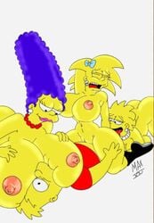 ass bart_simpson big_ass big_breasts big_penis breasts female human incest lisa_simpson maggie_simpson male marge_simpson maxtlat milf penis sex straight the_simpsons