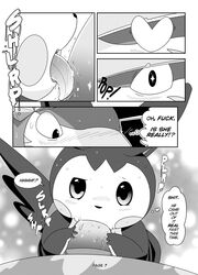 comic emolga excadrill fellatio female hi_res hypnosis licking male mind_control monochrome nintendo oral pokemon saliva sex straight teeth tom_smith tongue tongue_out video_games