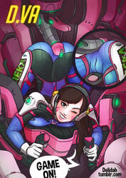 2d activision ass bent_over blizzard_entertainment bodysuit breast_press brown_hair cameltoe clothes clothing cockpit cute d.va delidah facial_marks female from_behind game gloves headphones human human_penetrated lips long_hair looking_at_viewer machine mecha meka on_stomach overwatch overwatch_2 pale_skin penis pilot play_of_the_game pussy robot robot_on_human robot_penis sex sex_machine skin_tight straddling suit tight_clothes top-down_bottom-up vehicle video_games whisker_markings