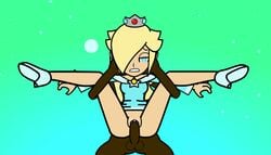 1boy 1girls accurate_art_style ahe_gao animated blonde_hair bottomless clothed_sex clothing crown cum dark-skinned_male dark_skin dress female fever_x_(minus8) flat_colors fucked_silly full_nelson hair_over_one_eye huge_cock human interracial male mario_(series) minus8 nintendo orgasm penetration penis princess_rosalina rhythm_heaven sex straight super_mario_galaxy vaginal_penetration