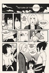 comic monochrome naruto r3ydart sasuke_uchiha shizune tagme tsunade