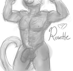 fan_character feline flexing irradiatedivy male male_only mammal muscular original original_character rosette sketch solo tiger unfinished