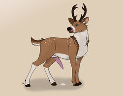 anatomically_correct animal_genitalia cervine cum deer dirty.paws dripping feral koba looking_at_viewer male_only mammal penis presenting suggestive