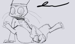 anal anal_sex animated ass carbondieoxside clothed clothing erection floraverse male male_only masturbation penetration penis sketch spread_legs spreading