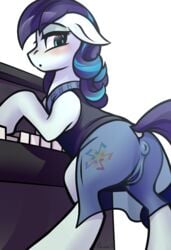 2015 alpha_channel anus ass blue_eyes blush coloratura coloratura_(mlp) cutie_mark equine female friendship_is_magic hair hi_res horse mammal multicolored_hair musical_instrument my_little_pony piano piecee01 pony pussy see-through simple_background solo tail_dock translucent transparent_background two_tone_hair